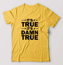 Load image into Gallery viewer, kurt angle it's true it's damn true T-Shirt for Men-Golden Yellow-Ektarfa.online