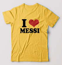 Load image into Gallery viewer, I LOVE MESSI T-Shirt for Men-Golden Yellow-Ektarfa.online
