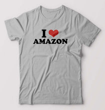 Load image into Gallery viewer, I LOVE AMAZON T-Shirt for Men-Grey Melange-Ektarfa.online