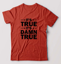 Load image into Gallery viewer, kurt angle it's true it's damn true T-Shirt for Men-Brick Red-Ektarfa.online