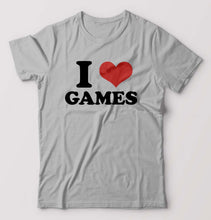 Load image into Gallery viewer, I LOVE GAMES T-Shirt for Men-Grey Melange-Ektarfa.online