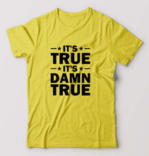 Load image into Gallery viewer, kurt angle it's true it's damn true T-Shirt for Men-Yellow-Ektarfa.online