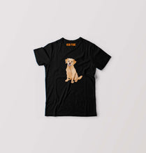Load image into Gallery viewer, golden retreiver Kids T-Shirt for Boy/Girl-Black-Ektarfa.online