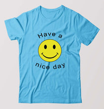Load image into Gallery viewer, Nice Day Emoji T-Shirt for Men-Light Blue-Ektarfa.online