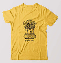 Load image into Gallery viewer, satyamev jayate T-Shirt for Men-Golden Yellow-Ektarfa.online