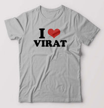 Load image into Gallery viewer, I LOVE VIRAT T-Shirt for Men-Grey Melange-Ektarfa.online