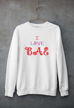 Load image into Gallery viewer, love BAE Unisex Sweatshirt for Men/Women-White-Ektarfa.online