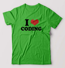 Load image into Gallery viewer, I LOVE CODING T-Shirt for Men-flag green-Ektarfa.online