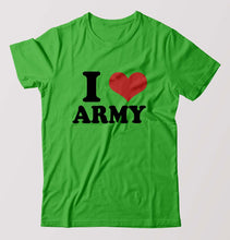 Load image into Gallery viewer, I LOVE ARMY T-Shirt for Men-flag green-Ektarfa.online