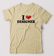 Load image into Gallery viewer, I LOVE DESIGNER T-Shirt for Men-Beige-Ektarfa.online