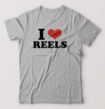 Load image into Gallery viewer, I LOVE REELS T-Shirt for Men-Grey Melange-Ektarfa.online