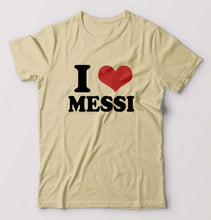 Load image into Gallery viewer, I LOVE MESSI T-Shirt for Men-Beige-Ektarfa.online