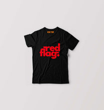Load image into Gallery viewer, Red Flag T-Shirt for Boy/Girl-Black-Ektarfa.online