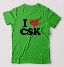 Load image into Gallery viewer, I LOVE CSK T-Shirt for Men-flag green-Ektarfa.online