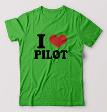 Load image into Gallery viewer, I LOVE PILOT T-Shirt for Men-flag green-Ektarfa.online