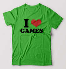 Load image into Gallery viewer, I LOVE GAMES T-Shirt for Men-flag green-Ektarfa.online