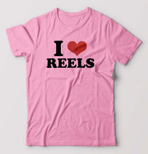 Load image into Gallery viewer, I LOVE REELS T-Shirt for Men-Light Baby Pink-Ektarfa.online