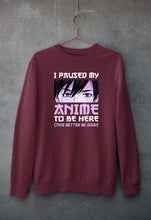 Load image into Gallery viewer, Paused my Anime Sweatshirt for Men/Women