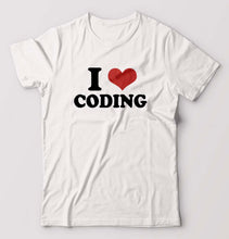 Load image into Gallery viewer, I LOVE CODING T-Shirt for Men-White-Ektarfa.online