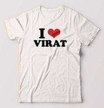 Load image into Gallery viewer, I LOVE VIRAT T-Shirt for Men-White-Ektarfa.online