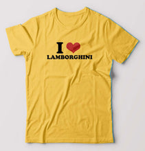 Load image into Gallery viewer, I LOVE LAMBORGHINI T-Shirt for Men-Golden Yellow-Ektarfa.online