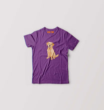 Load image into Gallery viewer, golden retreiver Kids T-Shirt for Boy/Girl-Purple-Ektarfa.online