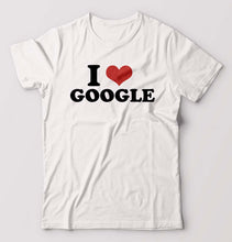 Load image into Gallery viewer, I LOVE GOOGLE T-Shirt for Men-White-Ektarfa.online