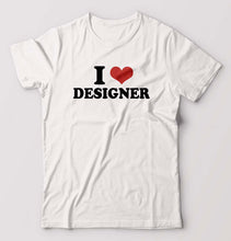 Load image into Gallery viewer, I LOVE DESIGNER T-Shirt for Men-White-Ektarfa.online