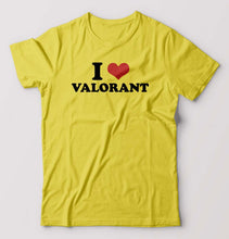 Load image into Gallery viewer, I LOVE VALORANT T-Shirt for Men-Yellow-Ektarfa.online