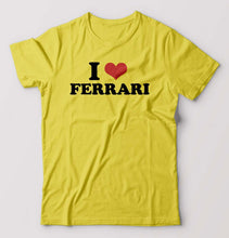 Load image into Gallery viewer, I LOVE FERRARI T-Shirt for Men-Yellow-Ektarfa.online