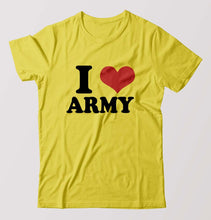 Load image into Gallery viewer, I LOVE ARMY T-Shirt for Men-Yellow-Ektarfa.online
