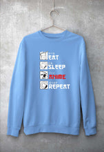 Load image into Gallery viewer, Eat Sleep Anime Repeat Sweatshirt for Men/Women