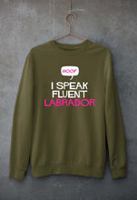 Load image into Gallery viewer, i speak fluent labrador Unisex Sweatshirt for Men/Women-Olive Green-Ektarfa.online