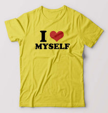 Load image into Gallery viewer, I LOVE MYSELF T-Shirt for Men-Yellow-Ektarfa.online