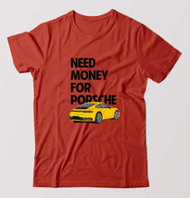 Load image into Gallery viewer, Porsche (Need Money) T-Shirt for Men-Brick Red-Ektarfa.online
