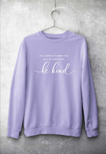 Load image into Gallery viewer, Be Kind Unisex Sweatshirt for Men/Women-Lavender-Ektarfa.online