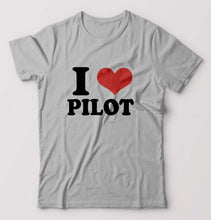 Load image into Gallery viewer, I LOVE PILOT T-Shirt for Men-Grey Melange-Ektarfa.online