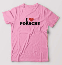 Load image into Gallery viewer, I LOVE PORSCHE T-Shirt for Men-Light Baby Pink-Ektarfa.online