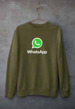 Load image into Gallery viewer, WhatsApp Unisex Sweatshirt for Men/Women-Olive Green-Ektarfa.online