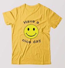 Load image into Gallery viewer, Nice Day Emoji T-Shirt for Men-Golden Yellow-Ektarfa.online