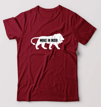 Load image into Gallery viewer, Make in India T-Shirt for Men-Maroon-Ektarfa.online