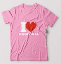 Load image into Gallery viewer, I Love Baseball T-Shirt for Men-Light Baby Pink-Ektarfa.online