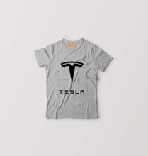 Load image into Gallery viewer, Tesla Kids T-Shirt for Boy/Girl-Grey-Ektarfa.online