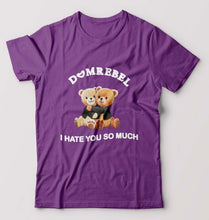 Load image into Gallery viewer, Domrebel Bear T-Shirt for Men-Purple-Ektarfa.online