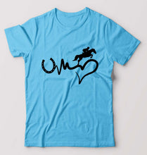 Load image into Gallery viewer, Horse Riding T-Shirt for Men-Light Blue-Ektarfa.online