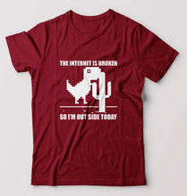Load image into Gallery viewer, Internet T-Shirt for Men-Maroon-Ektarfa.online