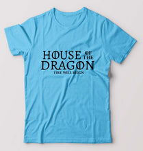 Load image into Gallery viewer, House of the Dragon (GOT) T-Shirt for Men-Light Blue-Ektarfa.online