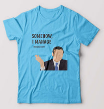 Load image into Gallery viewer, Michael Scott T-Shirt for Men-Light Blue-Ektarfa.online