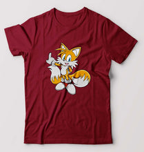 Load image into Gallery viewer, Tails Sonic T-Shirt for Men-Maroon-Ektarfa.online