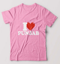 Load image into Gallery viewer, I Love Punjab T-Shirt for Men-Light Baby Pink-Ektarfa.online